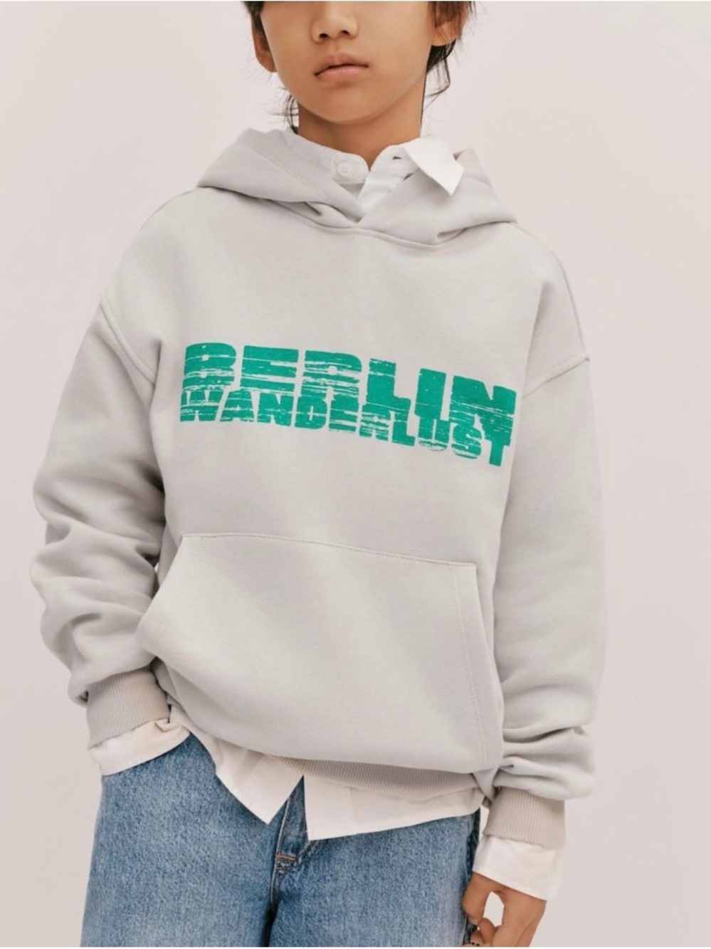 Zara Boys Stone Cotton Blend Pull on Hoodie(Size 6-7 yrs)